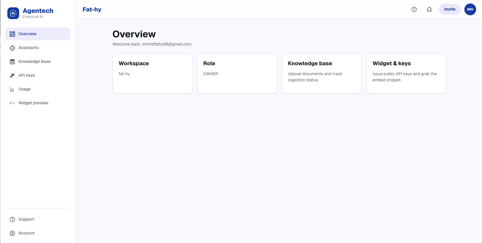 Agentech Assistant — Multi-Tenant RAG Platform (AI Chatbot as a Service)