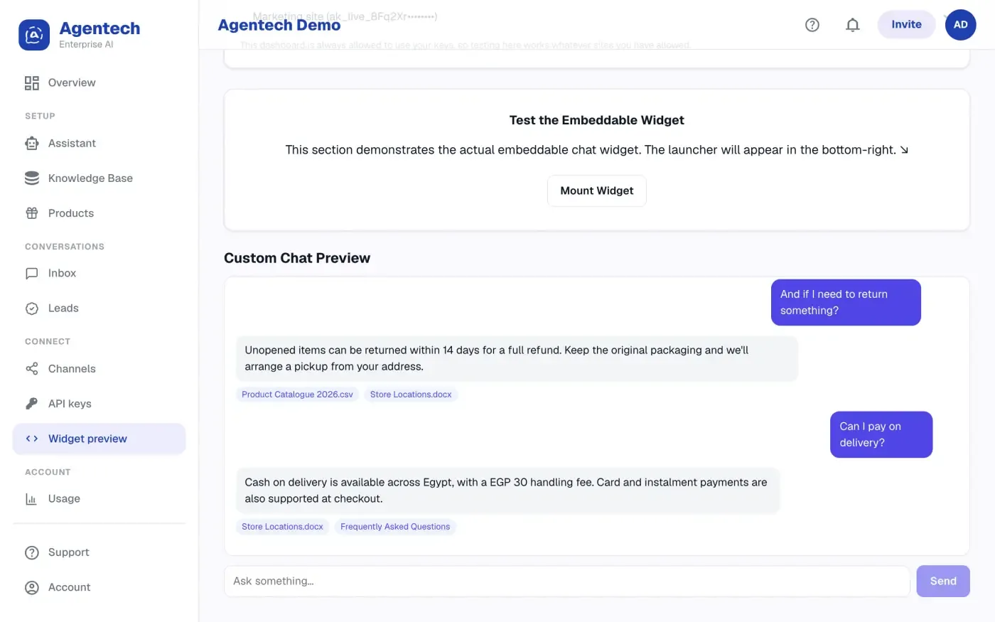 Agentech Assistant screenshot